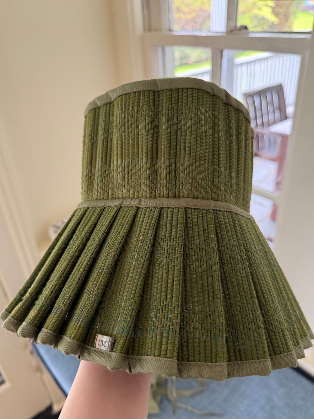 Lorna Murray straw sun hat olive green - small - Picture 3 of 8